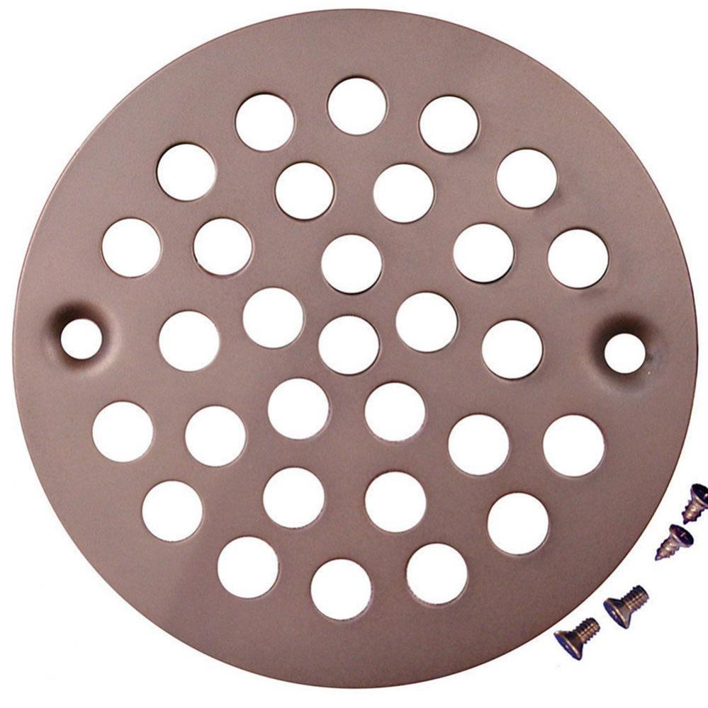 Oil Rubbed Bronze 4-1/4'' Strainer with Screws for Fiberglass Shower Stall