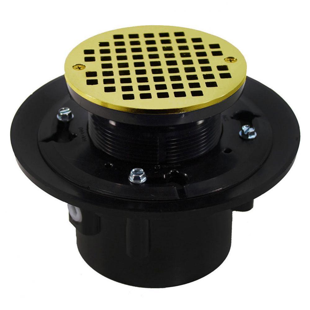 3'' x 4'' Heavy Duty ABS Drain Base with 3'' Plastic Spud and 6&apos