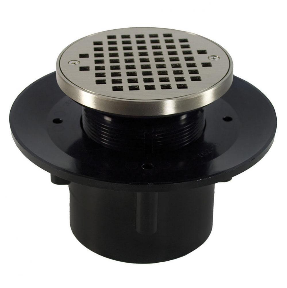 2'' x 3'' Heavy Duty ABS Slab Drain Base with 3'' Plastic Spud and 6