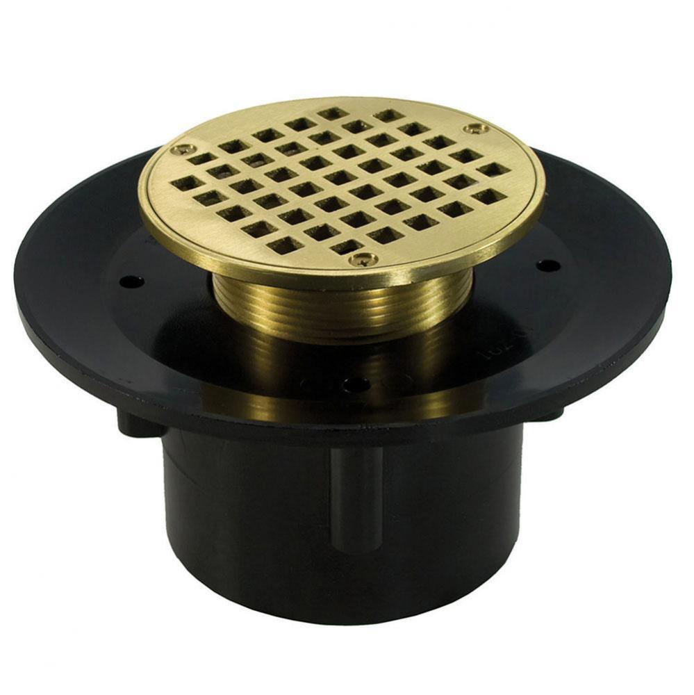 3'' x 4'' Heavy Duty ABS Slab Drain Base with 3'' Metal Spud and 5&a