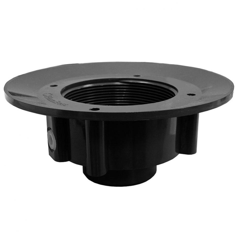 2'' x 3'' ABS Slab Drain Base with Clamping Ring and Primer Tap, for 3'&a