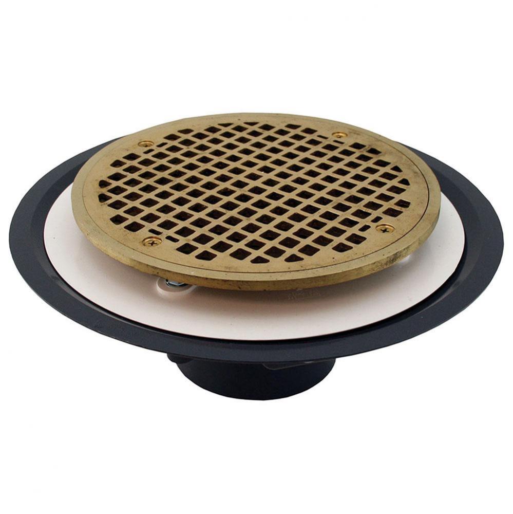 3'' Heavy Duty PVC Drain Base with 3-1/2'' Metal Spud and 8'' Polish