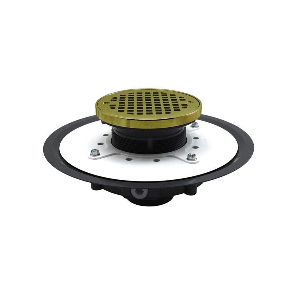 3'' Heavy Duty PVC Drain Base with 4'' Plastic Spud and and 6'' Poli