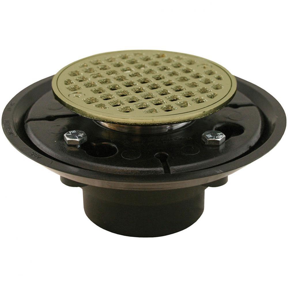 2'' x 3'' ABS Shower Drain/Floor Drain with Brass Tailpiece and 4''