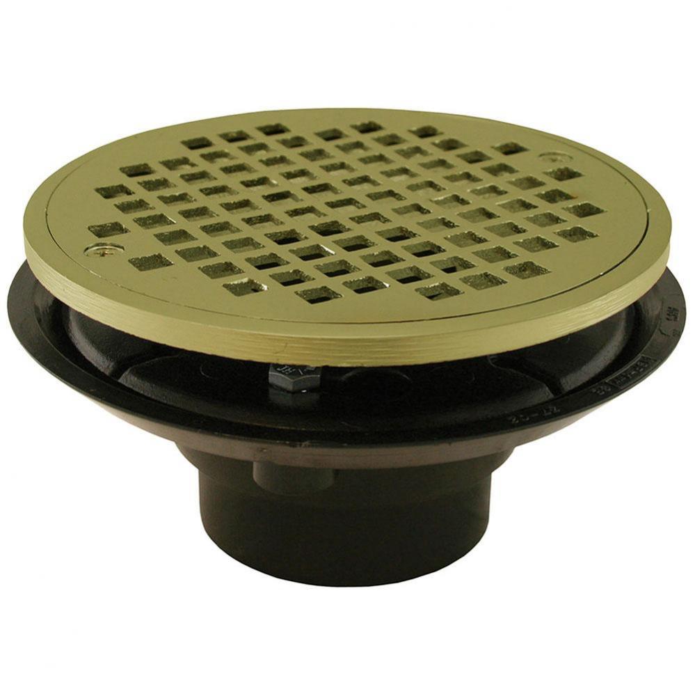 2'' x 3'' ABS Shower Drain/Floor Drain with Brass Tailpiece and 6''