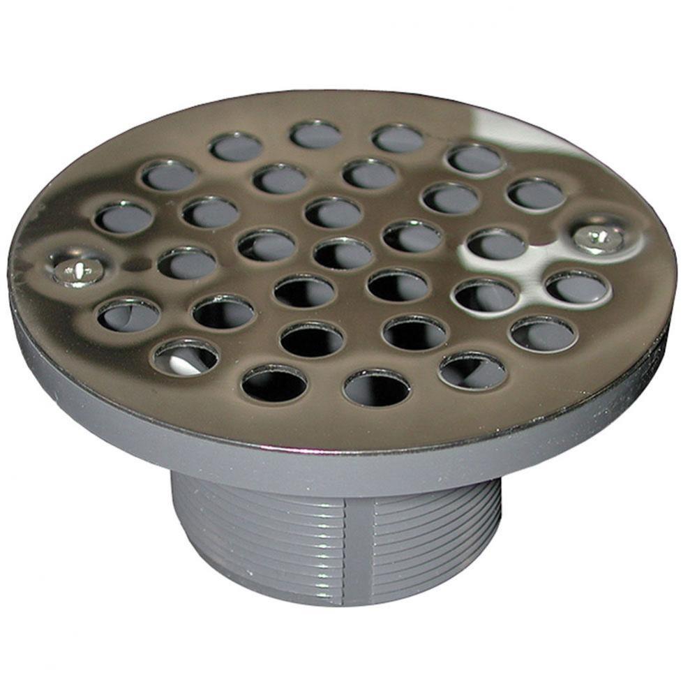 2'' PVC IPS Plastic Spud with 4'' Stainless Steel Round Strainer