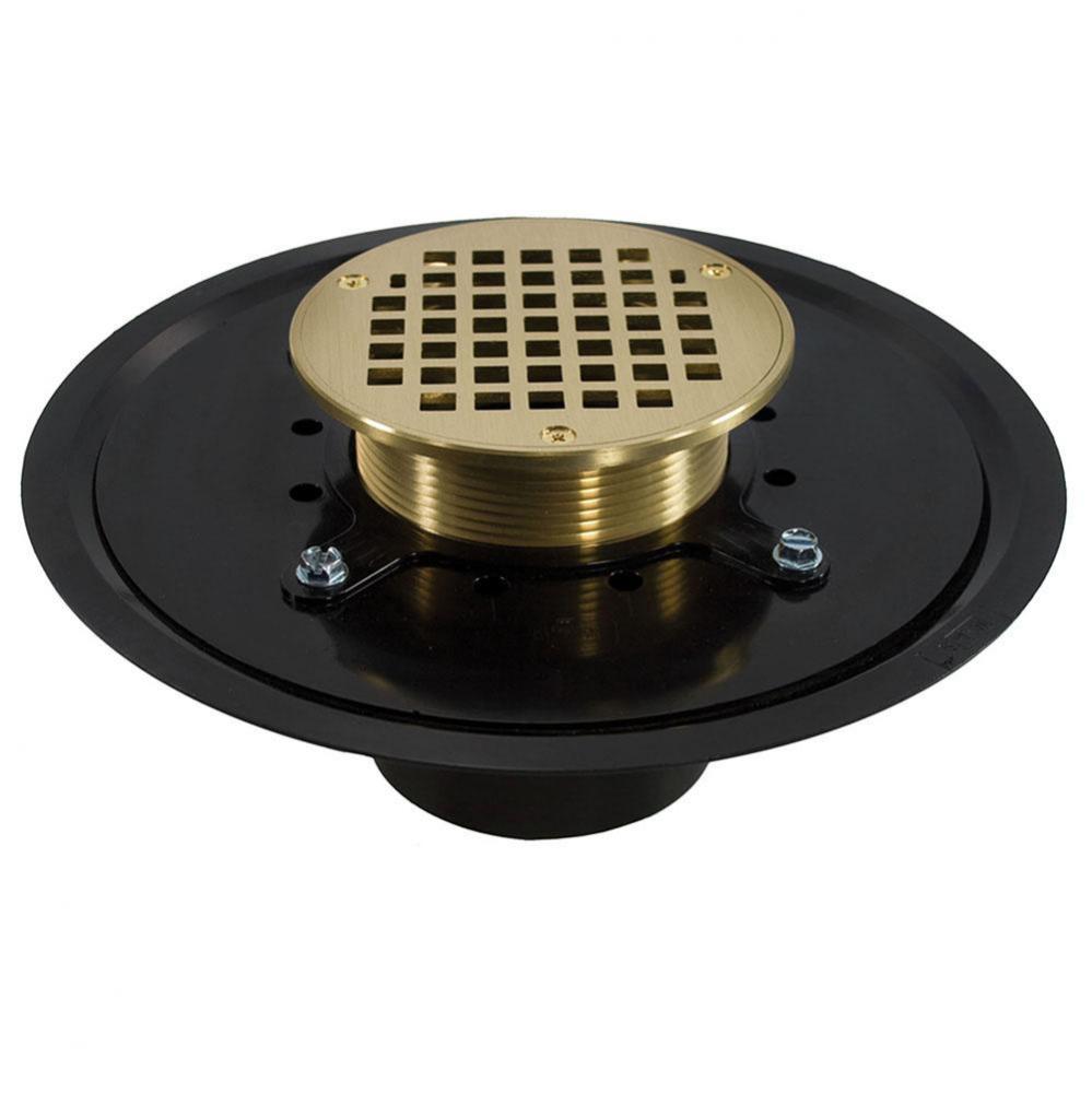 2'' Heavy Duty ABS Drain Base with 3-1/2'' Metal Spud and 6'' Polish