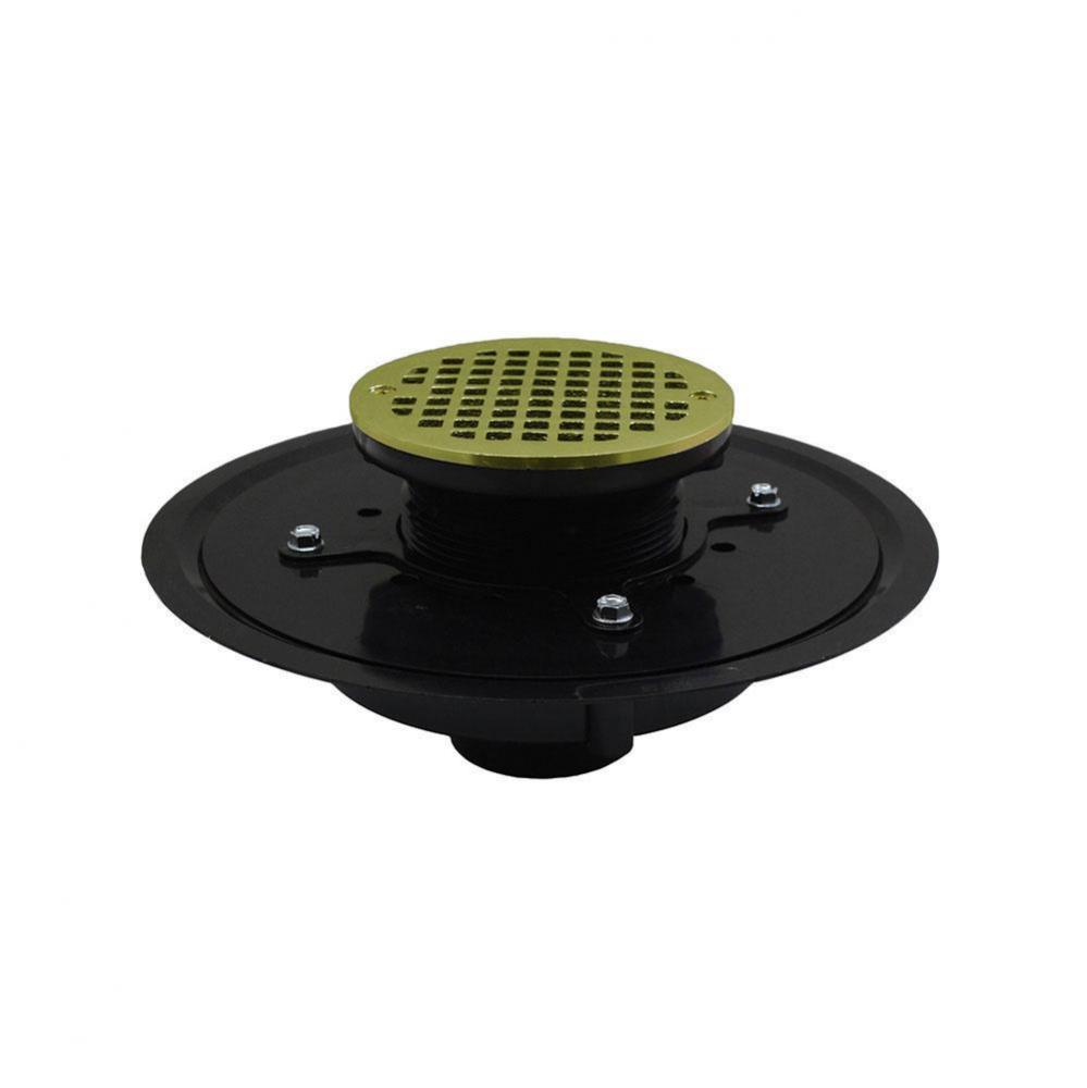 4'' Heavy Duty ABS Drain Base with 3-1/2'' Plastic Spud and 6'' Poli