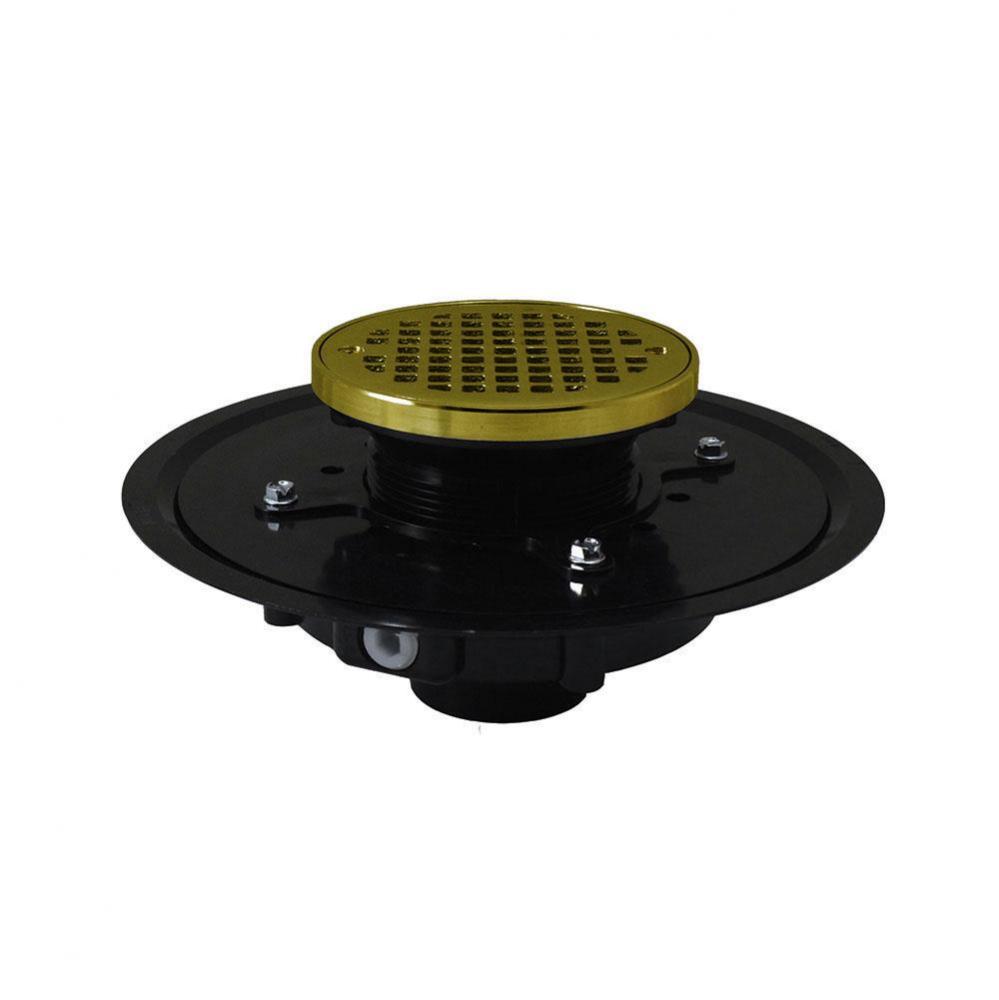4'' Heavy Duty ABS Drain Base with 3-1/2'' Plastic Spud and 6'' Poli