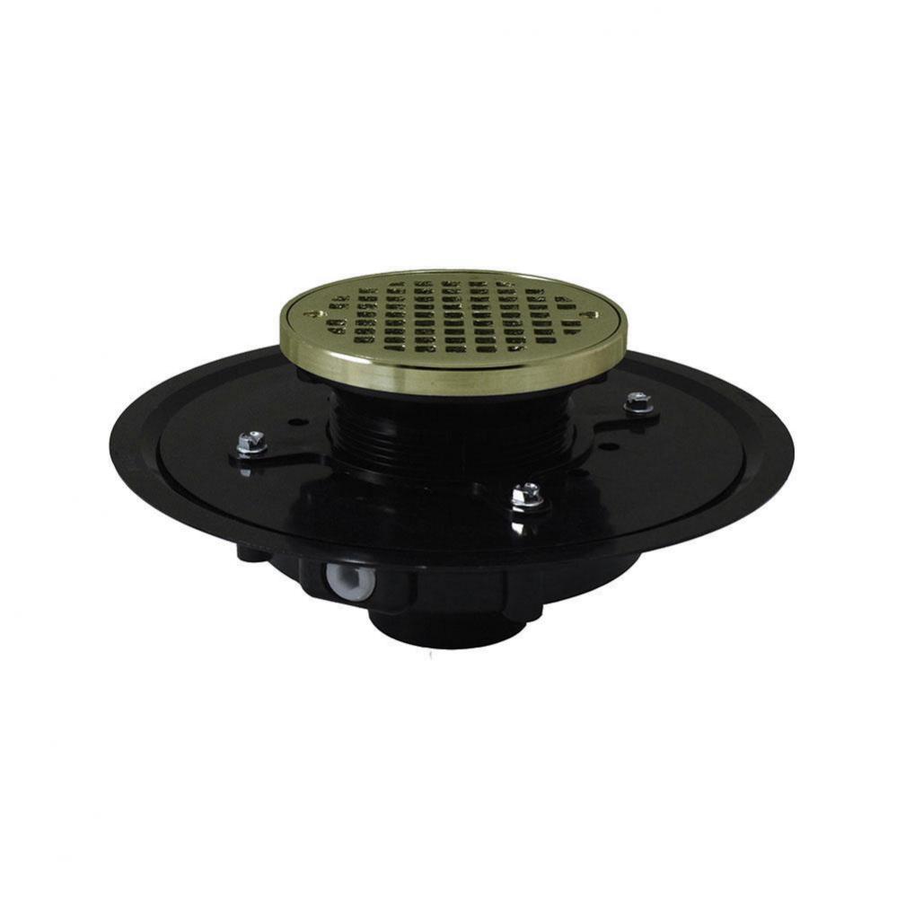 3'' Heavy Duty ABS Drain Base with 3-1/2'' Plastic Spud and 6'' Nick