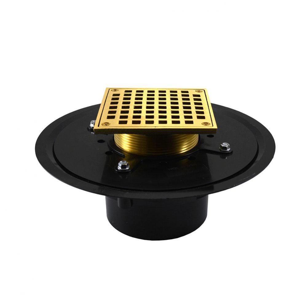 2'' Heavy Duty ABS Drain Base with 3-1/2'' Metal Spud and 6'' Polish