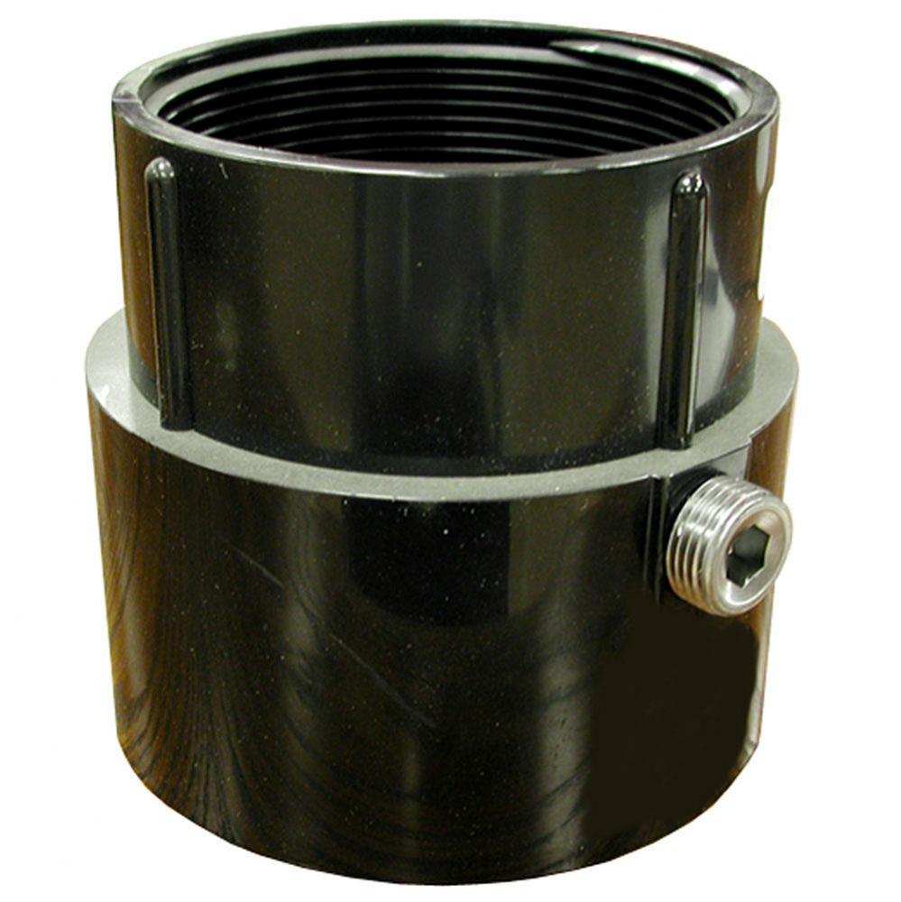 4'' ABS Pipe Fit Drain Base with Primer Tap, for 3-1/2'' Spud