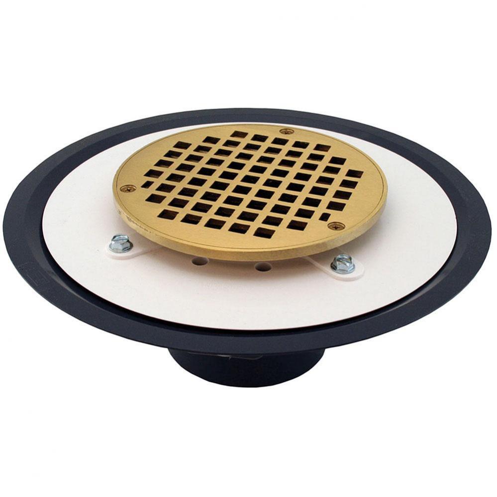 3'' Heavy Duty PVC Drain Base with 3-1/2'' Metal Spud and 9'' Polish