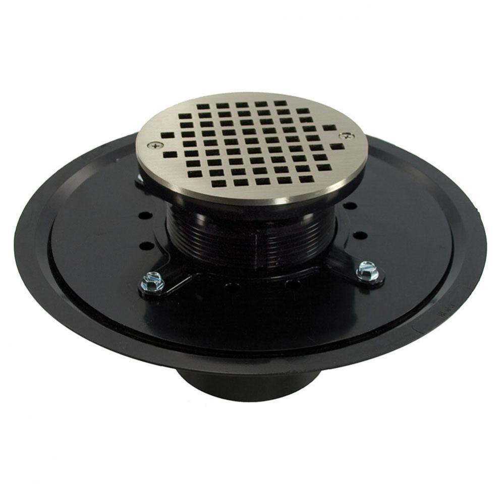 3'' Heavy Duty ABS Drain Base with 3-1/2'' Plastic Spud and 5'' Nick