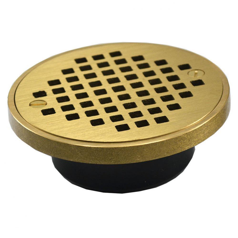 2'' x 3'' General Purpose ABS Drain with 4-1/4'' Polished Brass Roun