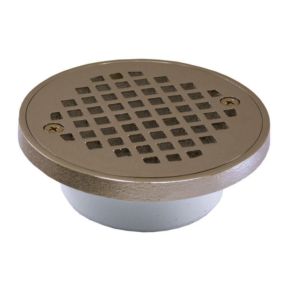 2'' x 3'' General Purpose ABS Drain with 4-1/4'' Nickel Bronze Round