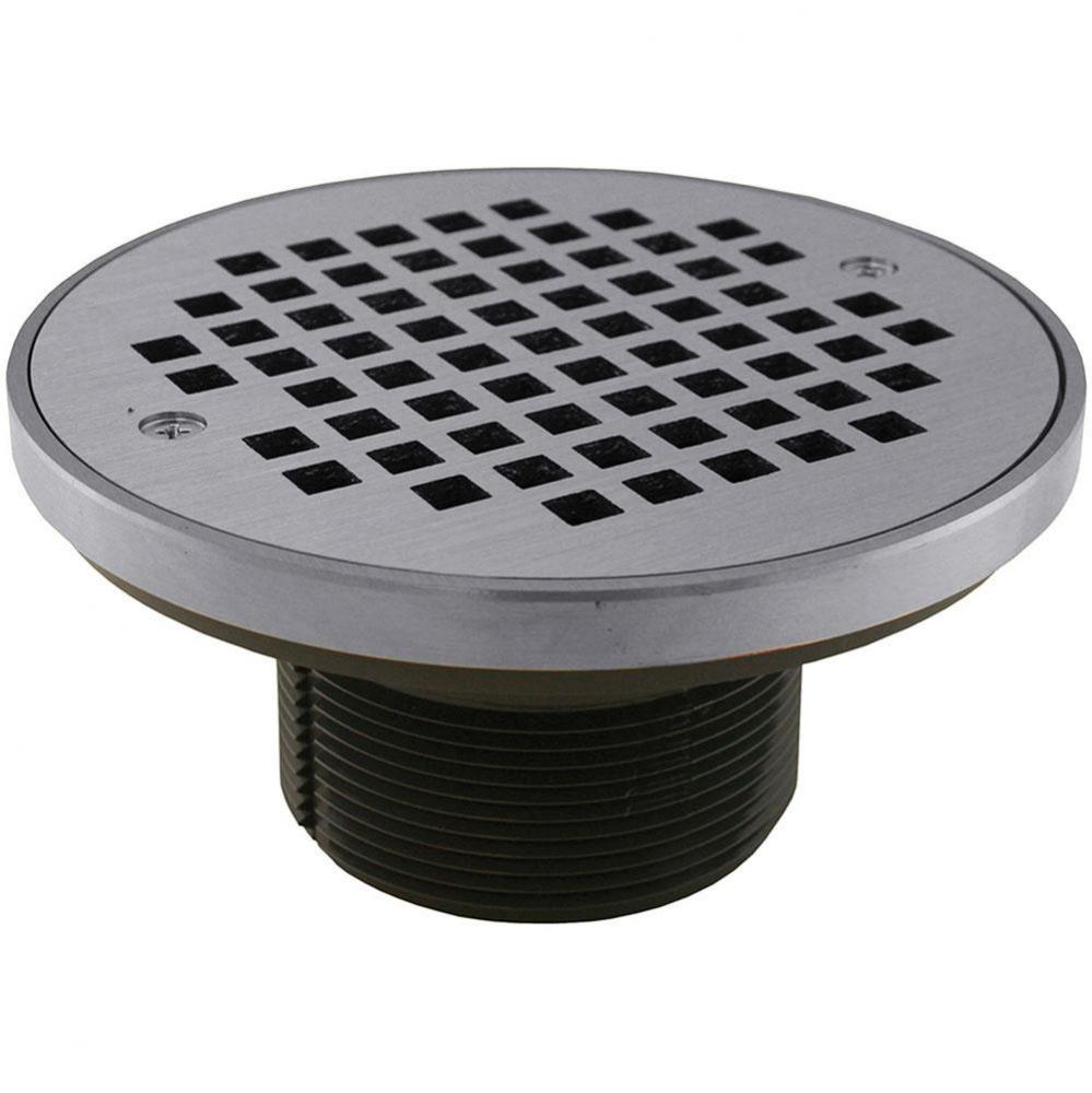 3'' IPS PVC Spud with 6'' Chrome Plated Strainer with Ring
