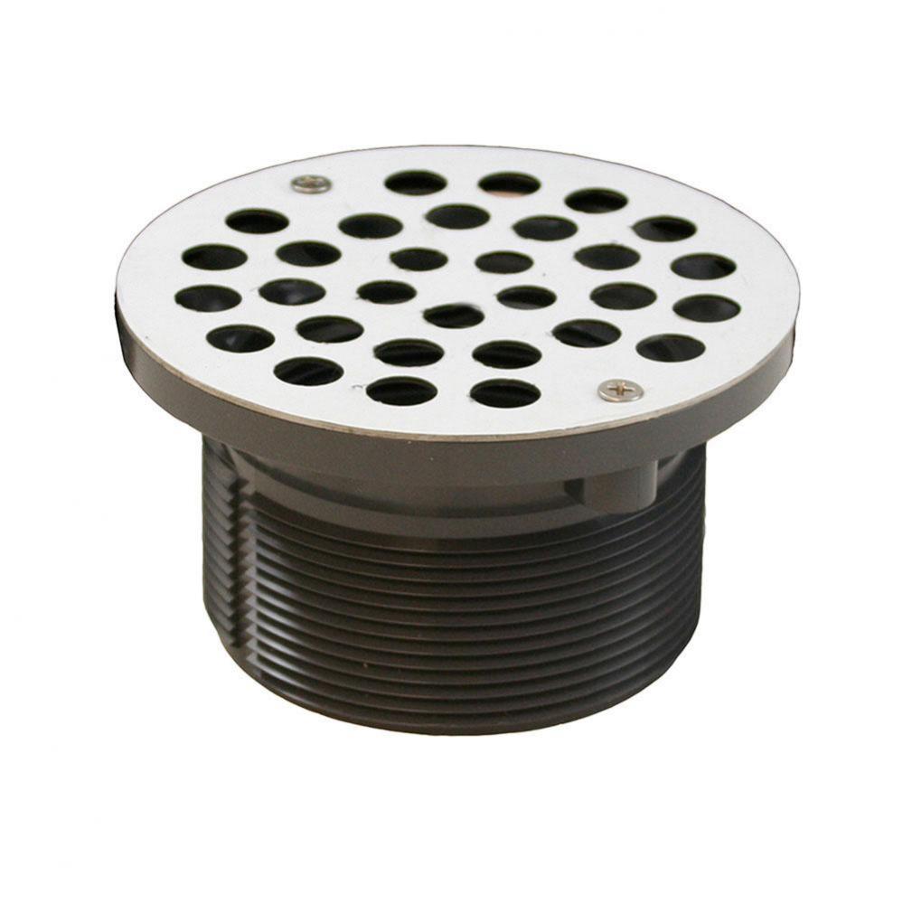 3-1/2'' IPS PVC Spud with 5'' Stainless Steel Strainer