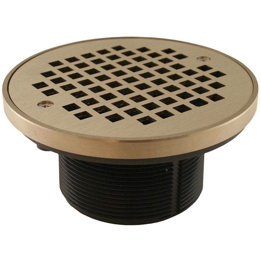 3-1/2'' IPS PVC Spud with 5'' Nickel Bronze Strainer with Ring
