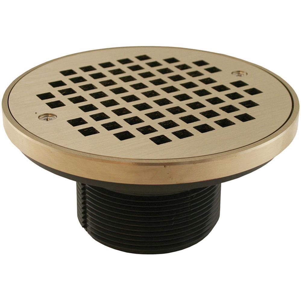 3'' IPS PVC Spud with 6'' Nickel Bronze Strainer with Ring