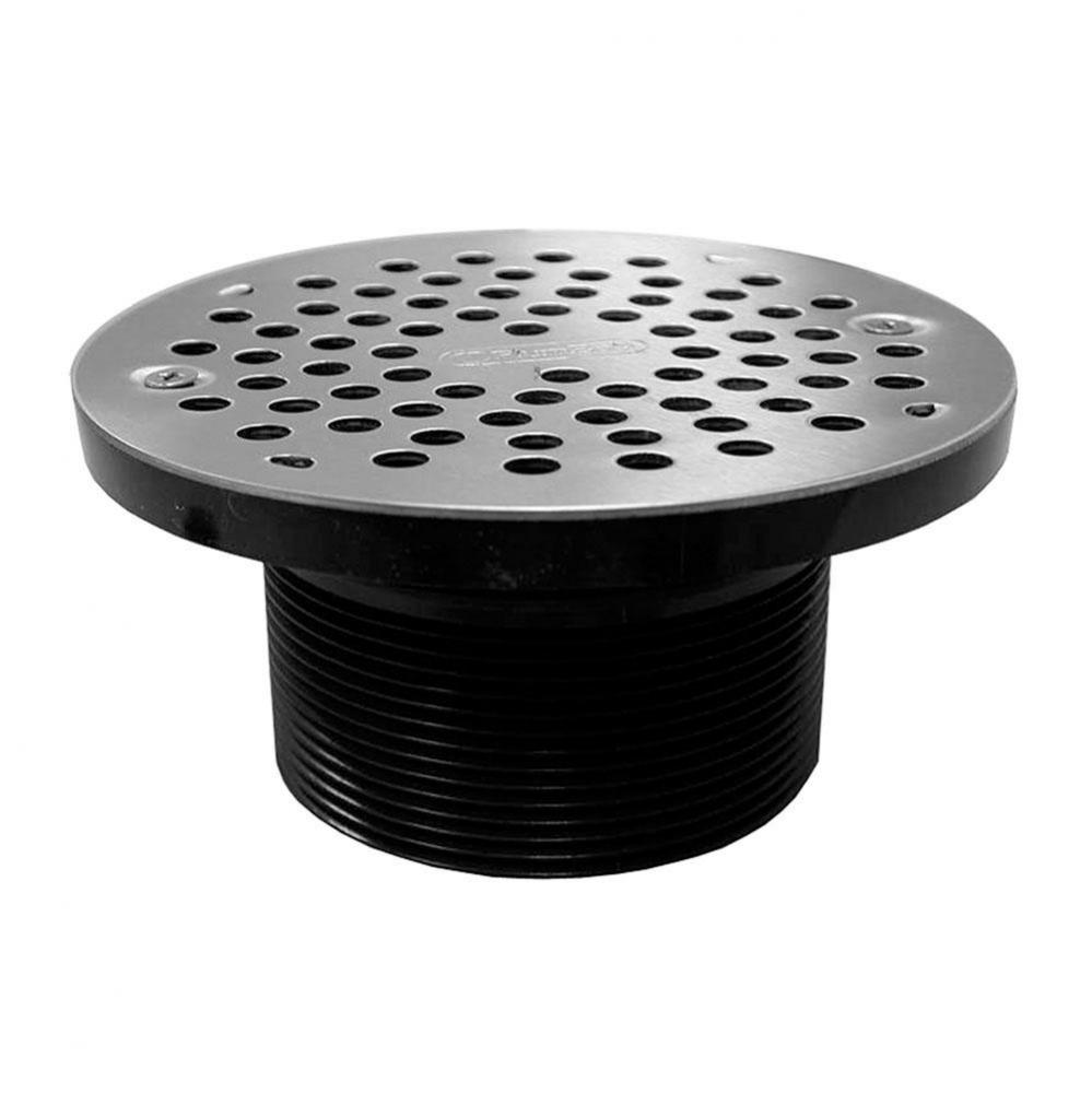 3-1/2'' IPS ABS Spud with 6'' Stainless Steel Strainer