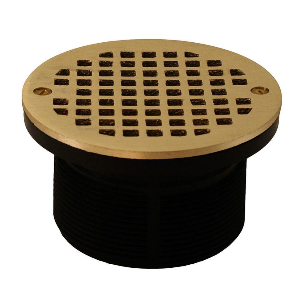 3-1/2'' IPS ABS Spud with 5'' Polished Brass Strainer