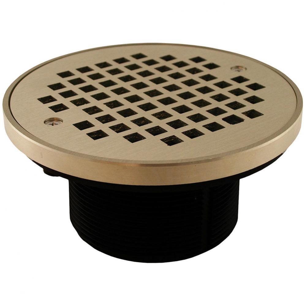 3-1/2'' IPS ABS Spud with 5'' Nickel Bronze Strainer with Ring