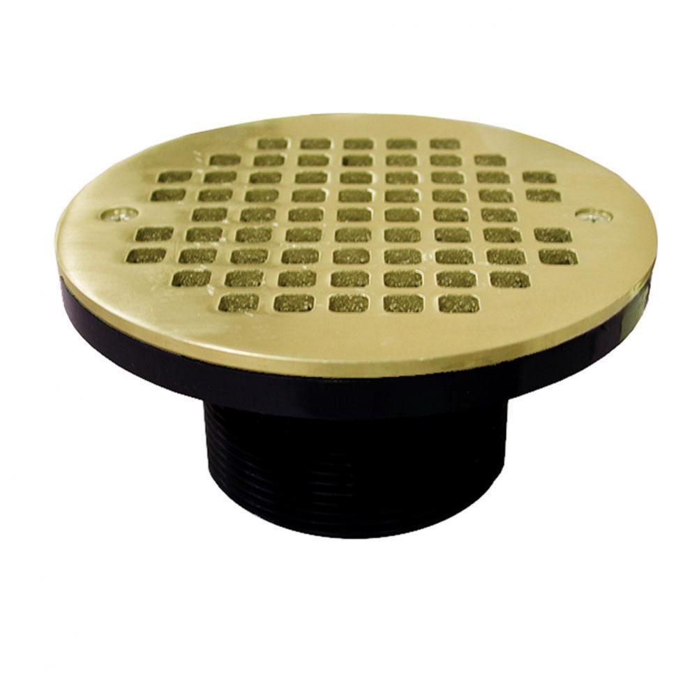 3'' IPS ABS Spud with 6'' Polished Brass Strainer