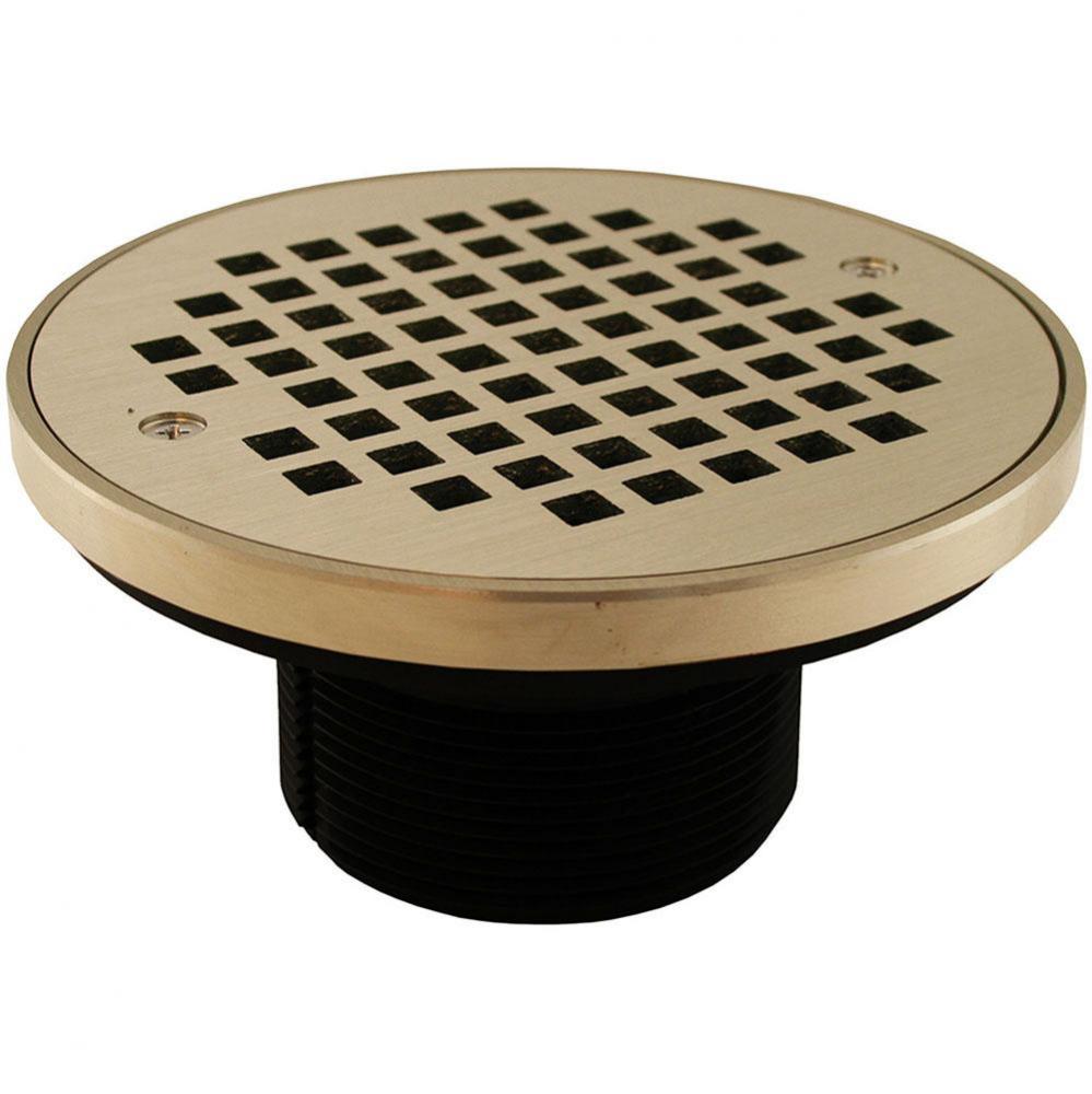 3'' IPS ABS Spud with 6'' Nickel Bronze Strainer with Ring