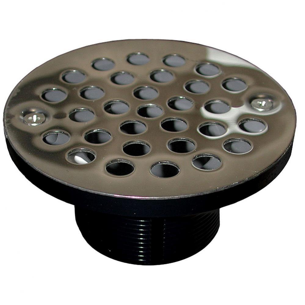 2'' ABS IPS Plastic Spud with 4'' Chrome Plated Round Strainer