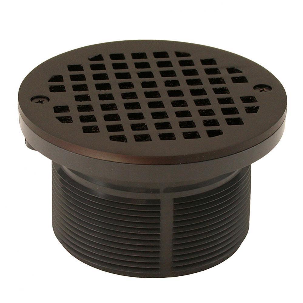 Oil Rubbed Bronze 3-1/2'' PVC Spud with 5'' Round Strainer