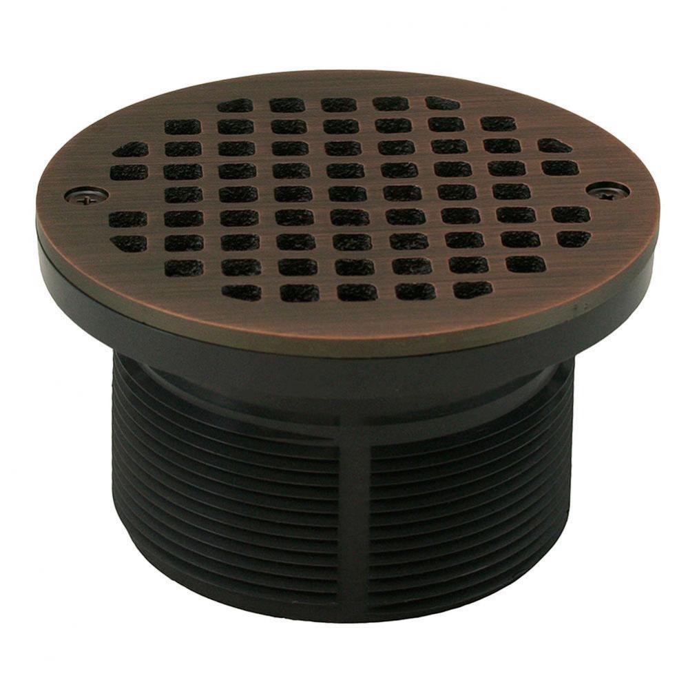 Old World Bronze 3-1/2'' PVC Spud with 5'' Round Strainer