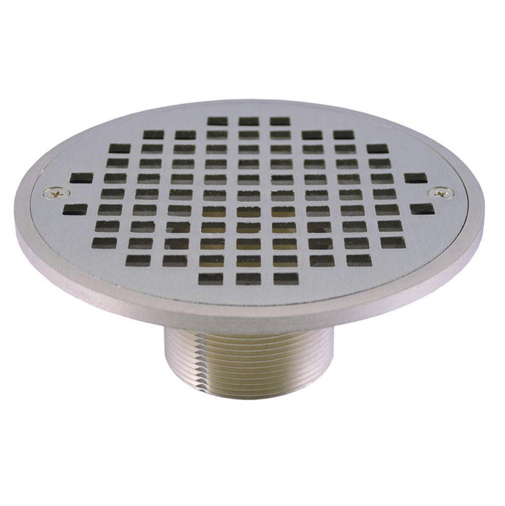 2'' IPS Metal Spud with 6'' Chrome Plated Round Strainer
