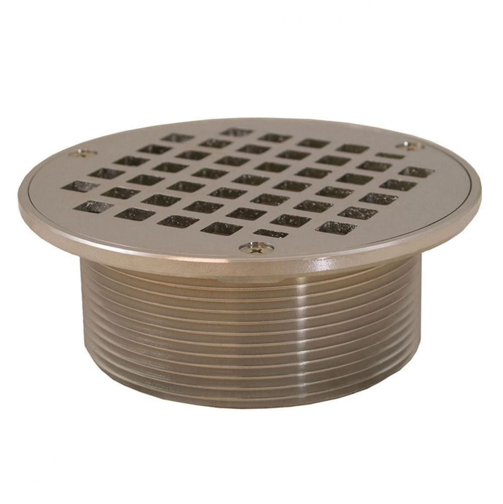 3-1/2'' IPS Metal Spud with 5'' Chrome Plated Round Strainer