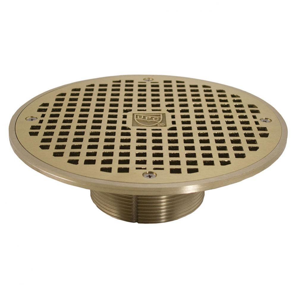 3-1/2'' IPS Metal Spud with 8'' Nickel Bronze Round Strainer