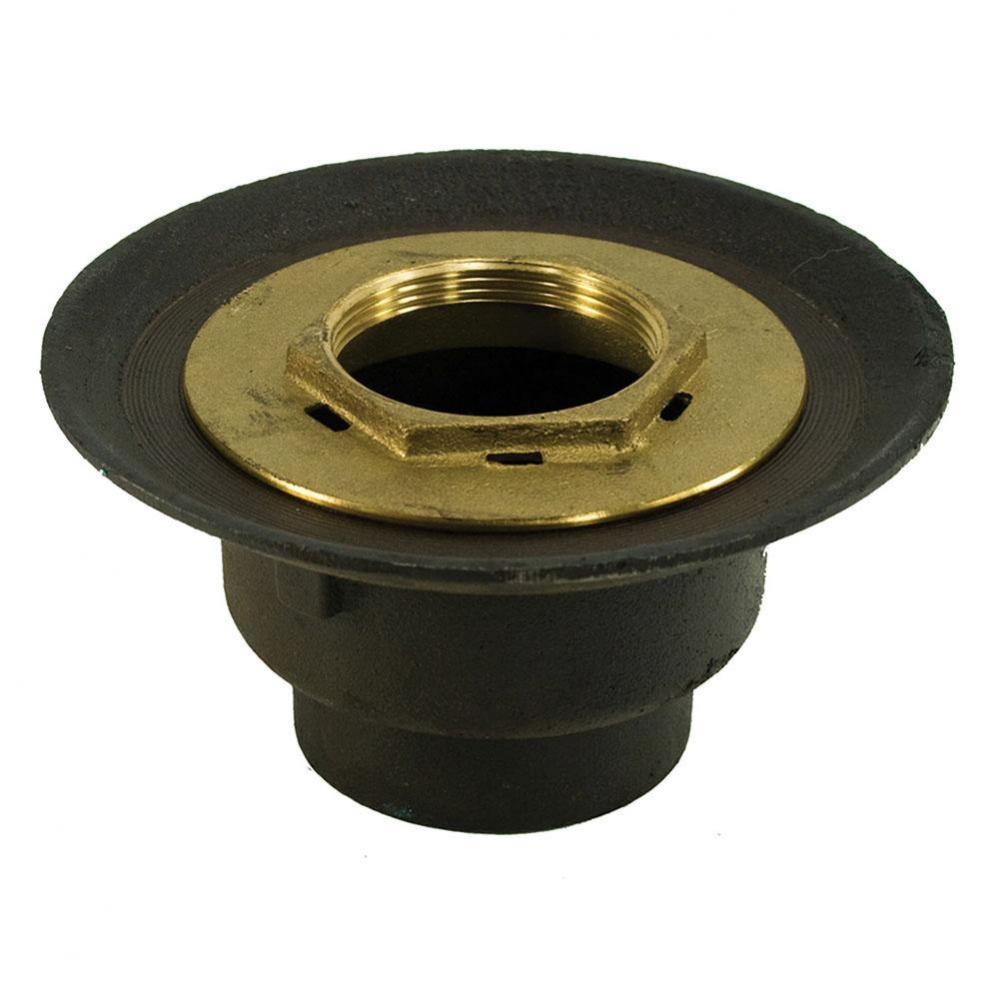 2'' FIP Shower Drain Bodies with Brass Threaded Clamping Ring And Bolt