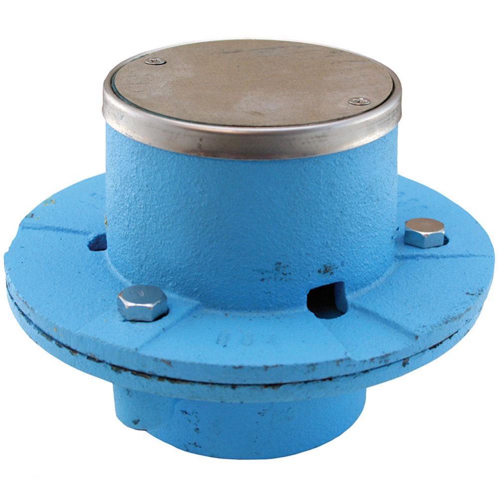 2'' IPS Code Blue EZ Test Shower Drain with 6'' Base and 4-1/4'' Sta