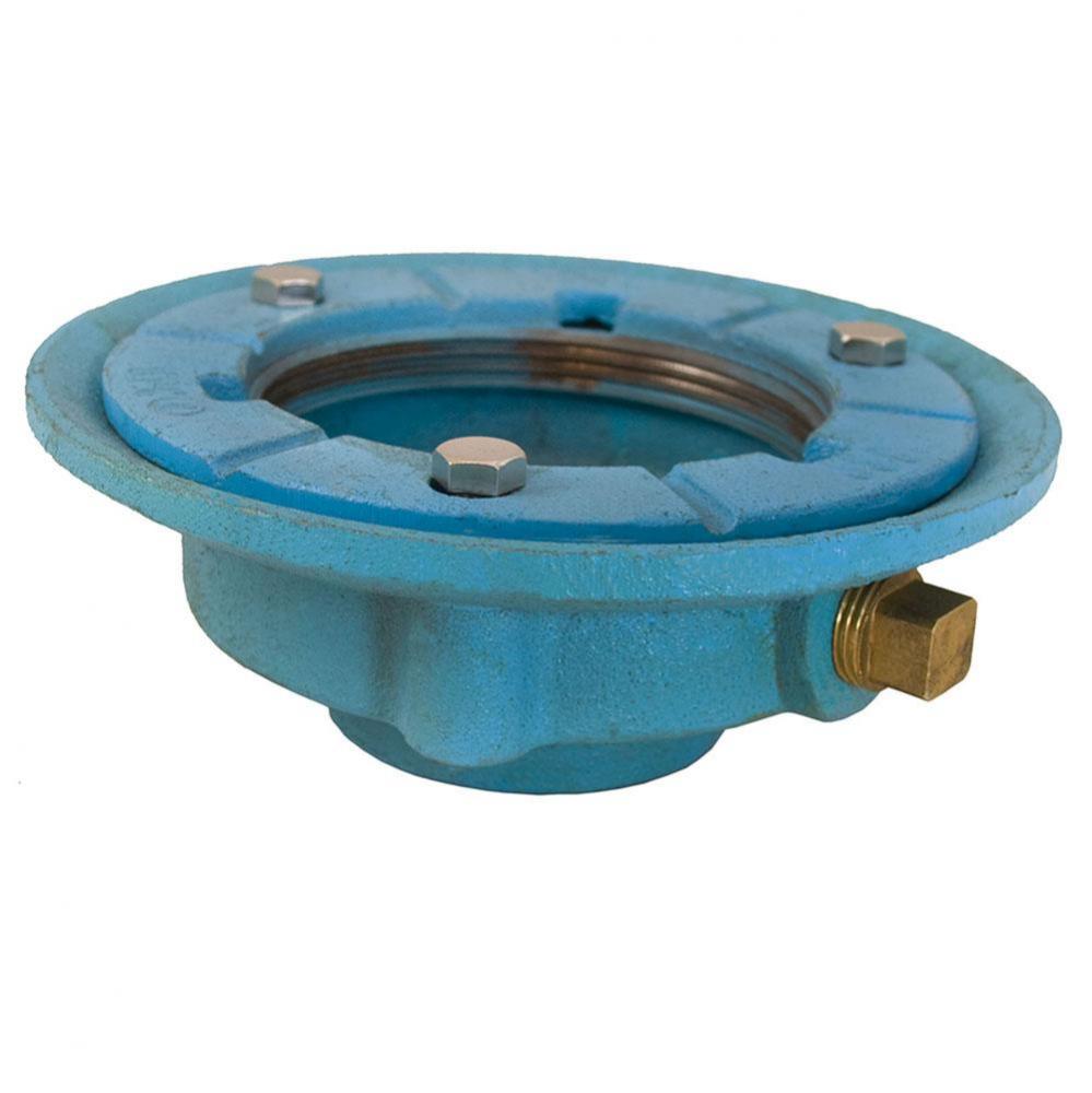 2'' Code Blue IPS Drain Body with 7'' Pan and 3-1/2'' Spud Size - 2-