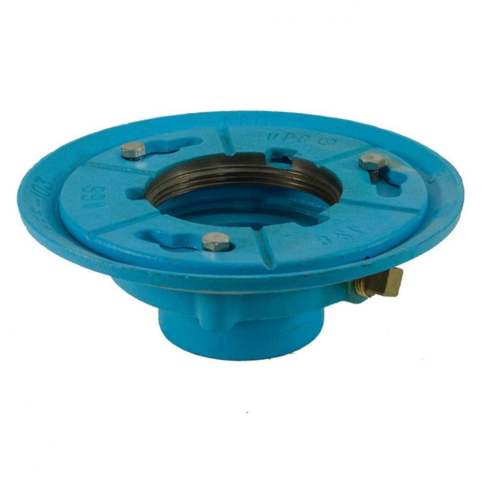 3'' Code Blue No Hub Drain Body with 9'' Pan and 3-1/2'' Spud Size