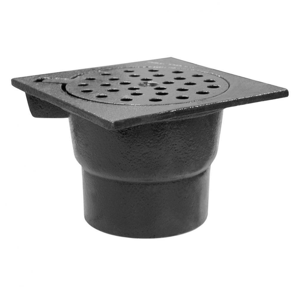 12'' x 12'' x 4'' Inside Caulk Bell Trap with Hinged Lid