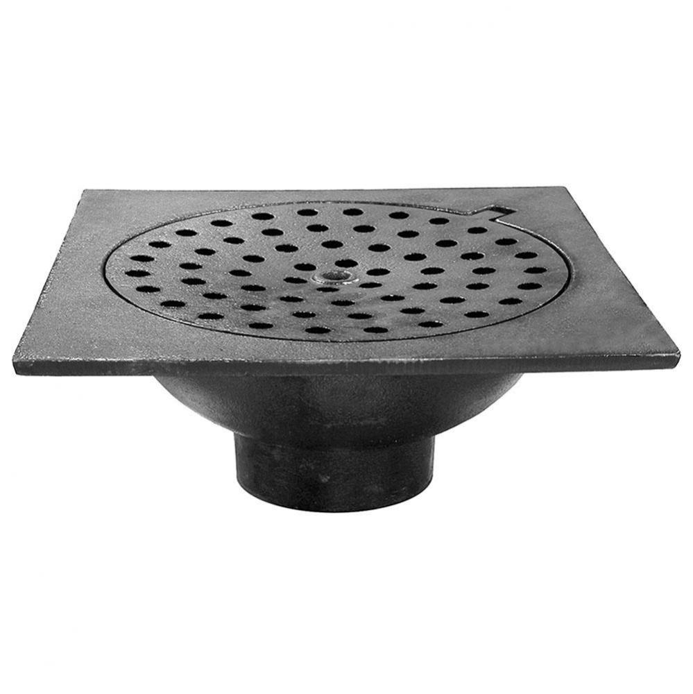 6'' x 6'' x 2'' No Hub Bell Trap with Hinged Lid
