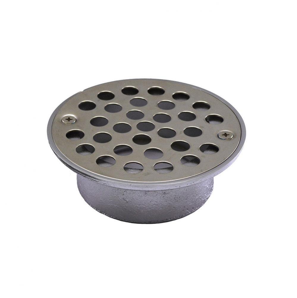 2'' Brass Inside Caulk Floor Drain with Brass Body and Stainless Steel Strainer