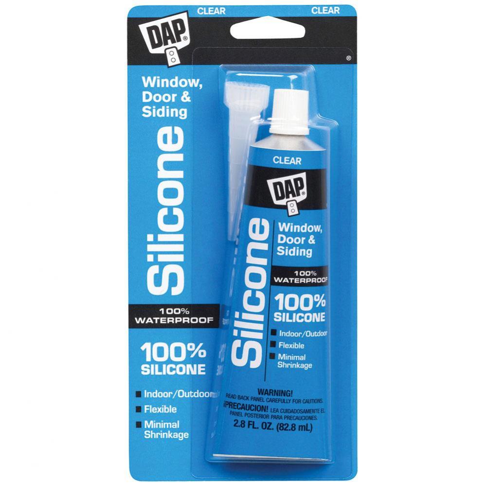 2.8 oz. DAP® All-Purpose 100 percent Silicone Rubber Sealant, Clear, Carton of 12