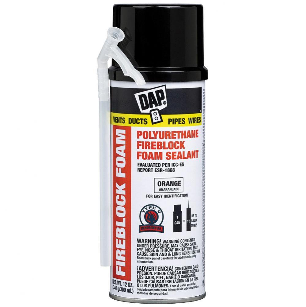 12 oz. DAP® Polyurethane Fireblock Foam Sealant, Orange, Carton of 9