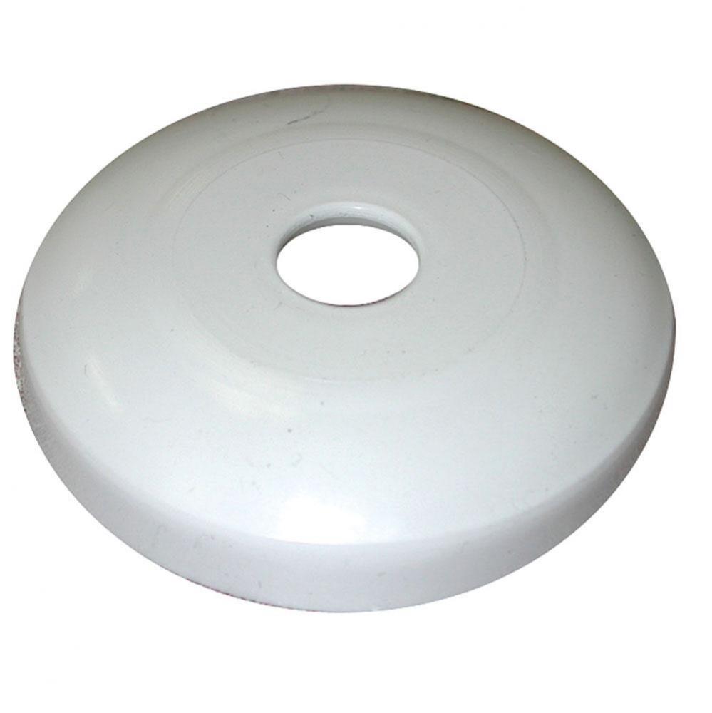 5/8'' OD (1/2'' CTS) White Plastic Shallow Flange Escutcheon, Box of 50