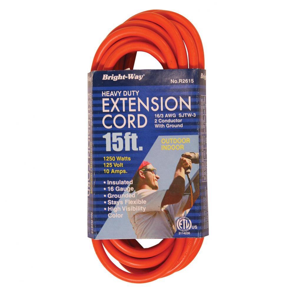 16/3 15 ft. Orange Extension Cord