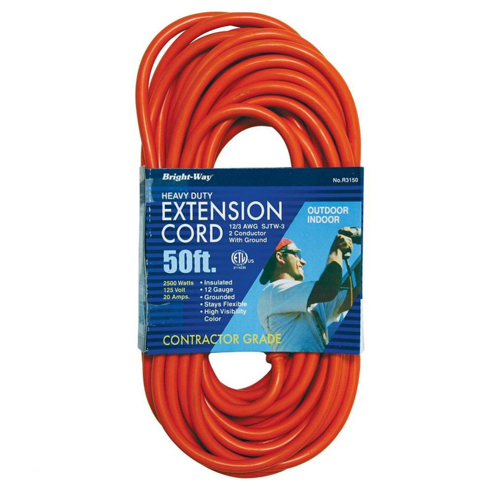 12/3 50 ft. Orange Extension Cord