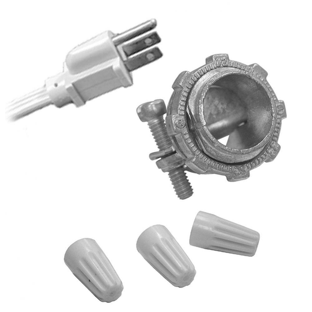 Garbage Disposal Wiring Kit for 3'' Cord with Straight Plug