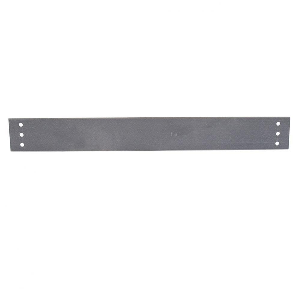 1-1/2'' x 6'' Galvanized Steel F.H.A. Strap with 3 Holes Vertically Aligned, 1