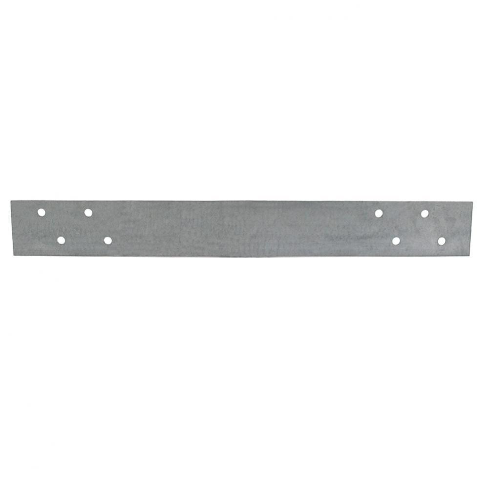 1-1/2'' x 9'' Galvanized Steel Standard F.H.A. Strap with 4 Offset Holes, 16 G